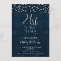 Diamants et Faux Argent Invitation 21e anniversair