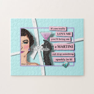 DIAMANTS ET PUZZLE DE COCKTAIL DE MARTINI
