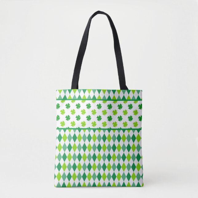 Diamants Et Sac fourre-tout Tout-Sur-Imprimé Shamr (Devant)