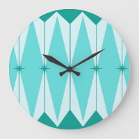 Diamants géométriques et Starburbs Horloge ronde
