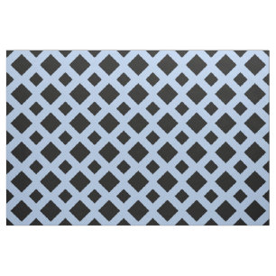 Diamants noirs sur le tissu géométrique bleu-clair