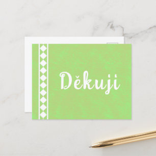 Diamants sur carte postale Merci tchèque