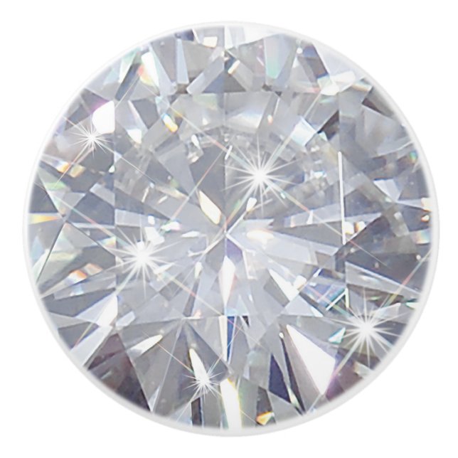 Diamantsolitaire-Keramik-Fach-Zug-Griff Keramikknauf (Vorderseite)
