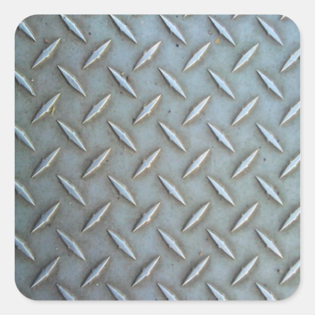 Diamantstahl Quadratischer Aufkleber (Vorderseite)