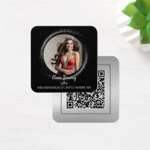 Diamantstaub-QR-Code-Foto-Profilkarte