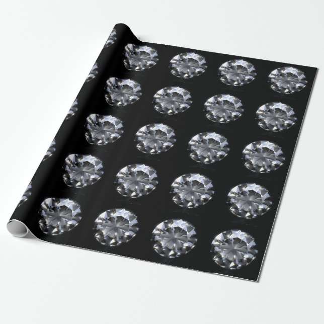 Diamantstein: schwarzer Raumfunkel. Geschenkpapier (Ungerollt)