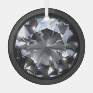 Diamantstein: schwarzer Raumfunkel. Ornament Aus Glas