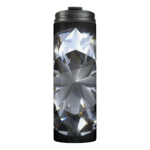 Diamantstein: schwarzer Raumfunkel. Thermosbecher