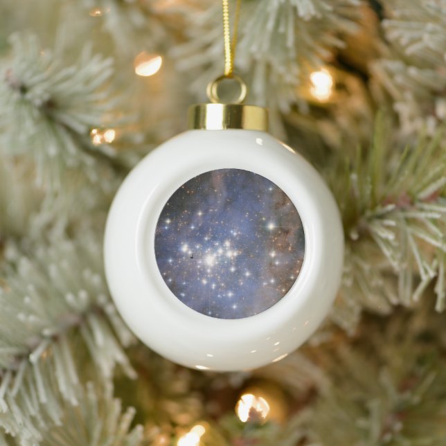 Diamantstränge in Carina Nebula Hubble Space Keramik Kugel-Ornament (Baum)