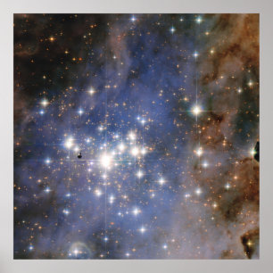 Diamantstränge in Carina Nebula Hubble Space Poster