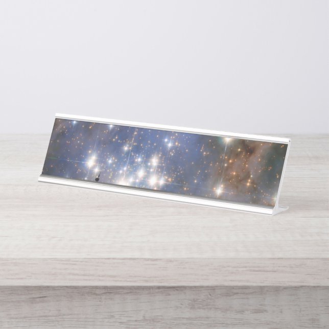 Diamantstränge in Carina Nebula Hubble Space Schreibtischnamensplakette (Vorderseite )