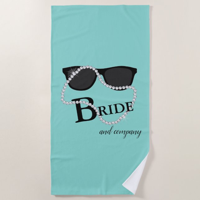Diamanttiara-Party-Badetuch Bride & Company Strandtuch (Vorderseite)