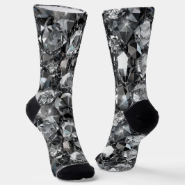 Diamon-Muster-Glitzer Socken