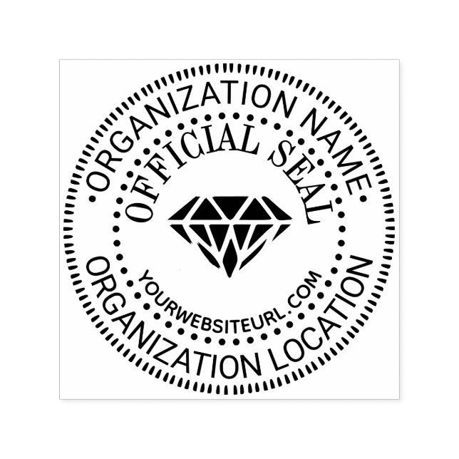Diamond #2 Generic Custom Offiziell Siegel Nm Loc  Permastempel (Design)