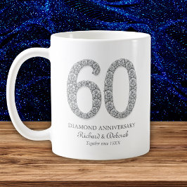 Diamond 60. Hochzeitstag Kaffeetasse