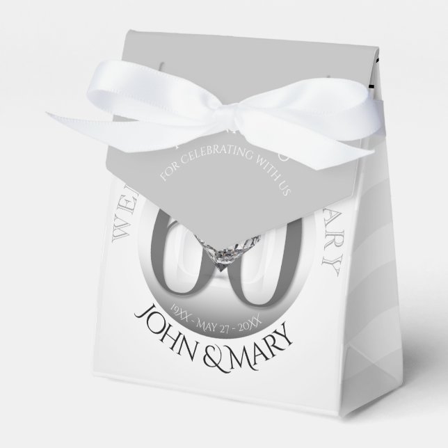 Diamond 60 TH Wedding Anniversary Fvor Box Geschenkschachtel (Vorderseite)