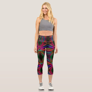 Diamond abstrakt capri leggings