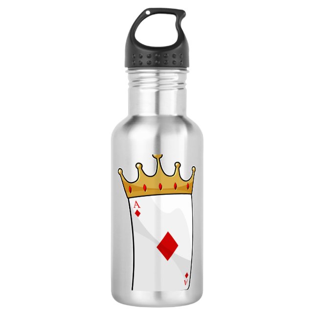 Diamond Ace mit King Crown Edelstahlflasche (Vorderseite)