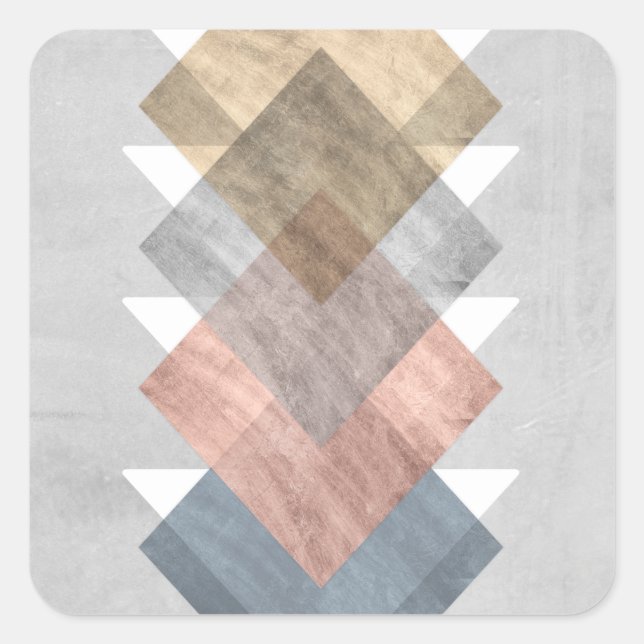 Diamond Align I Quadratischer Aufkleber (Vorderseite)