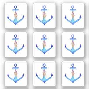 Diamond Anchor Fabulous Ocean Wedding Aufkleber