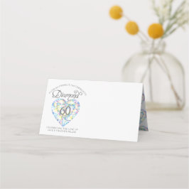Diamond Aquarell 60. Hochzeitsveranstaltung Platzk Platzkarte