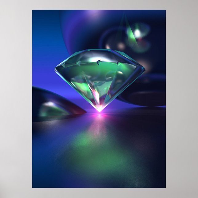 Diamond auf lila poster (Vorne)