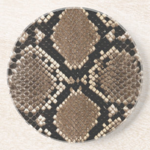 Diamond Back Rattlessnake Skin Sandstein Untersetzer