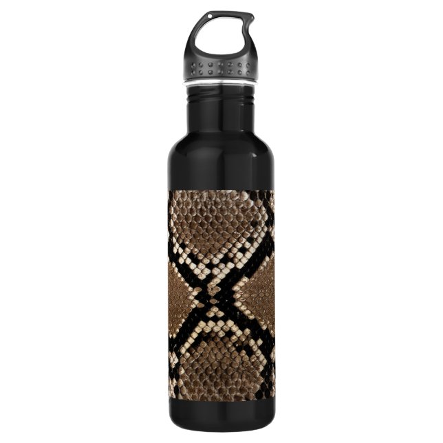 Diamond Back Rattlessnake Skin Trinkflasche (Vorderseite)