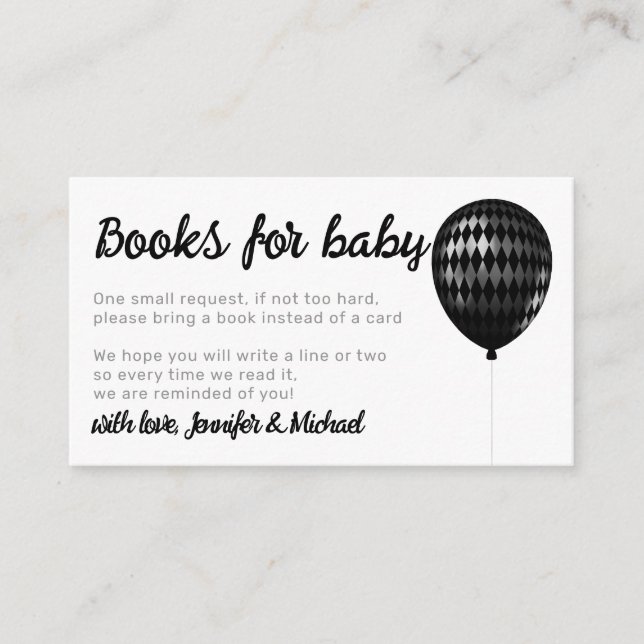 Diamond Balloon Glitzern Party Books for Baby Begleitkarte (Vorderseite)