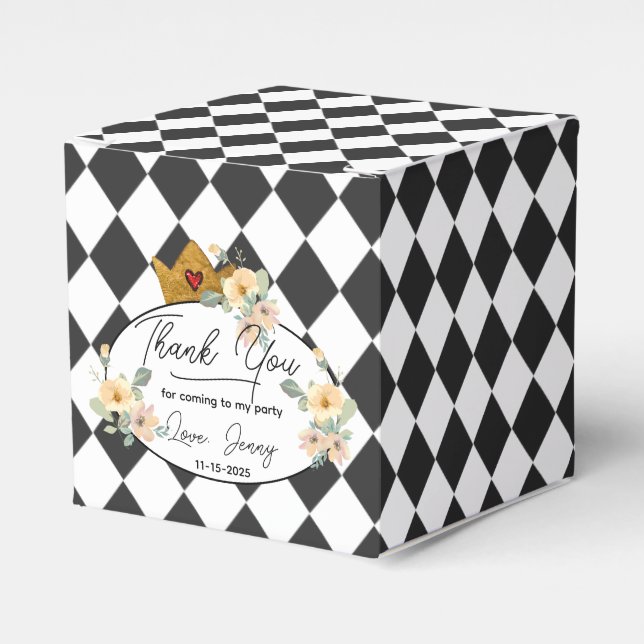 Diamond Black and White Gold Crown Geschenkschachtel (Vorderseite)