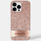 Diamond Bling Glitzer Kalligrafie Name Rose Gold Case-Mate iPhone 14 Pro Max Hülle (Back)