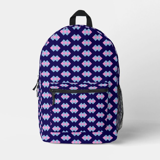 Diamond Blue Bedruckter Rucksack (Vorderseite)