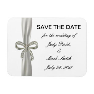 Diamond Bow Wedding speichert das Date Magnet
