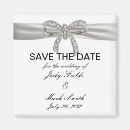 Diamond Bow Wedding speichert das Date Magnet