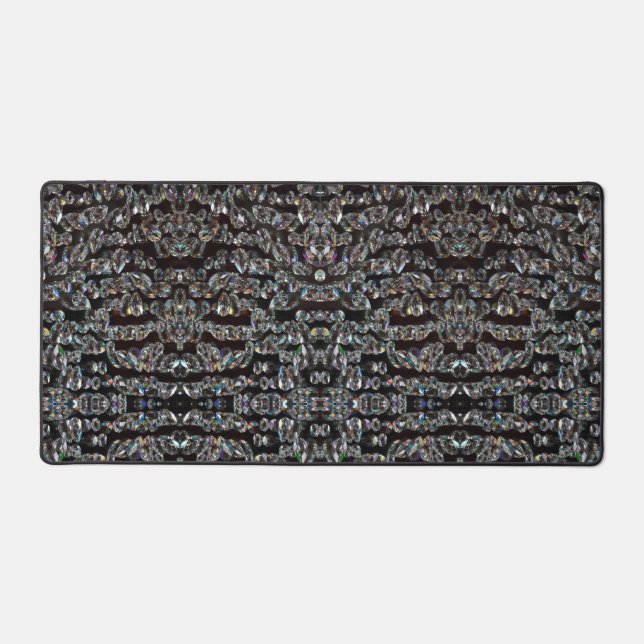 Diamond brillant motif élégant argent et noir (Recto)
