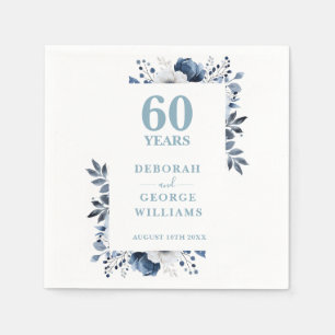Diamond Country Floral 60. Hochzeitstag Serviette