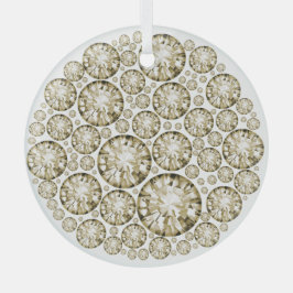 Diamond Crusted Solitaires Ornament Aus Glas