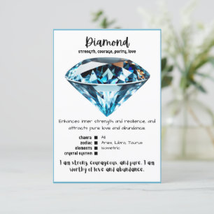 Diamond Crystal Meaning Card Einladung