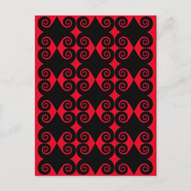 Diamond Curl Pattern Postkarte (Vorderseite)