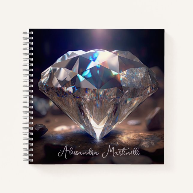 Diamond Cut Hyper Realistisch Personalisiert Notizbuch (Vorderseite)