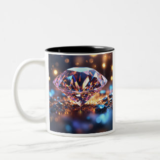 "Diamond Dazzle: Elegantes Design der Tasse" Zweifarbige Tasse