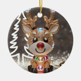 Diamond Dazzling Rudolf: Ein 3D-Weihnachtsspiel Keramik Ornament