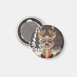 Diamond Dazzling Rudolf: Ein 3D-Weihnachtsspiel Magnet