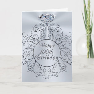Diamond Design Happy 100. Geburtstagskarte für sie Karte