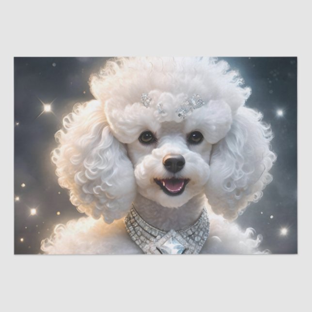 "Diamond Diva: Das glamouröse Poodle in Sparkle" Seidenpapier (Vorderseite)
