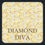 DIAMOND DIVA QUADRATISCHER AUFKLEBER<br><div class="desc">GROSSES DIVA-DESIGN</div>