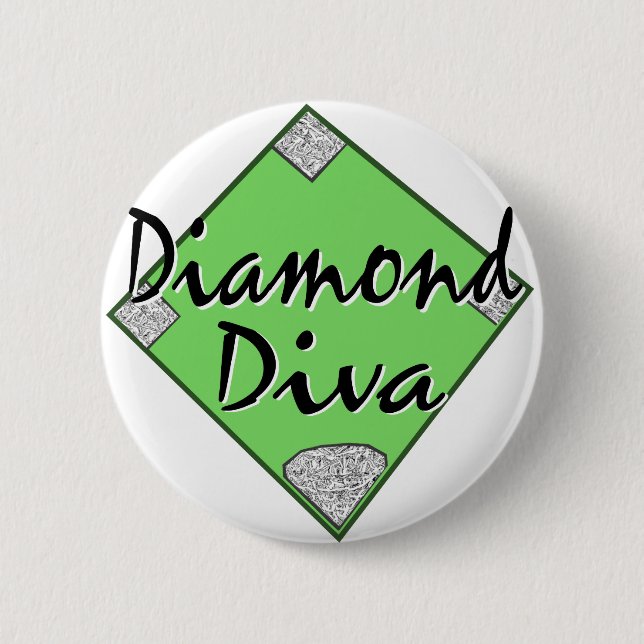 Diamond Diva Softball Button (Vorderseite)