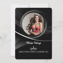 Diamond Dust Premium Pageant Promo Card Einladung