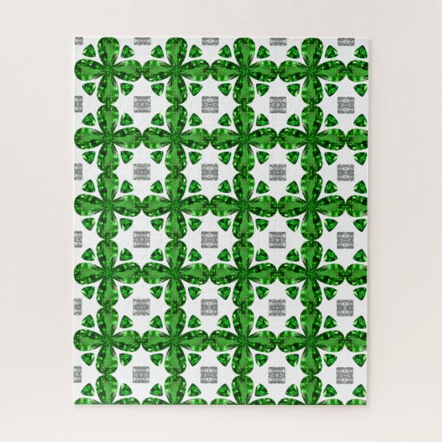 Diamond & Emerald Gemstone Art, grün (Vertikal)