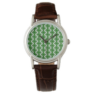 Diamond & Emerald Gemstone Art, grün Armbanduhr